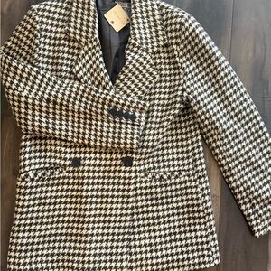 Houndstooth Black and White Women's Blazer